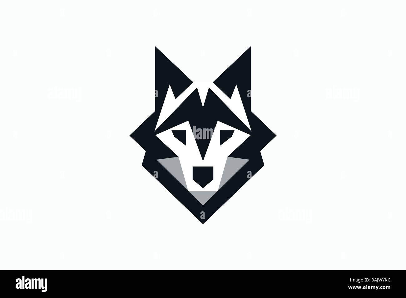 Innovatives geometrisches Wolfskopf-Logo modernes abstraktes Design für Branding Stock Vektor