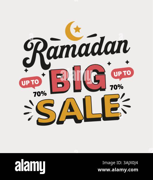 Ramadan großer Verkauf Banner Werbevorlage Vektor-Illustration Stock Vektor