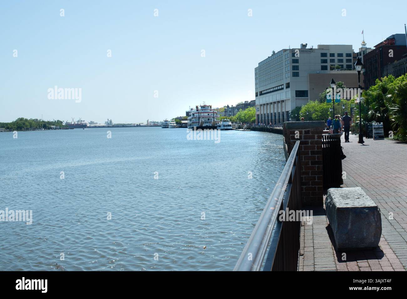 Szenen aus der River Street, Savannah, Georgia. Stockfoto