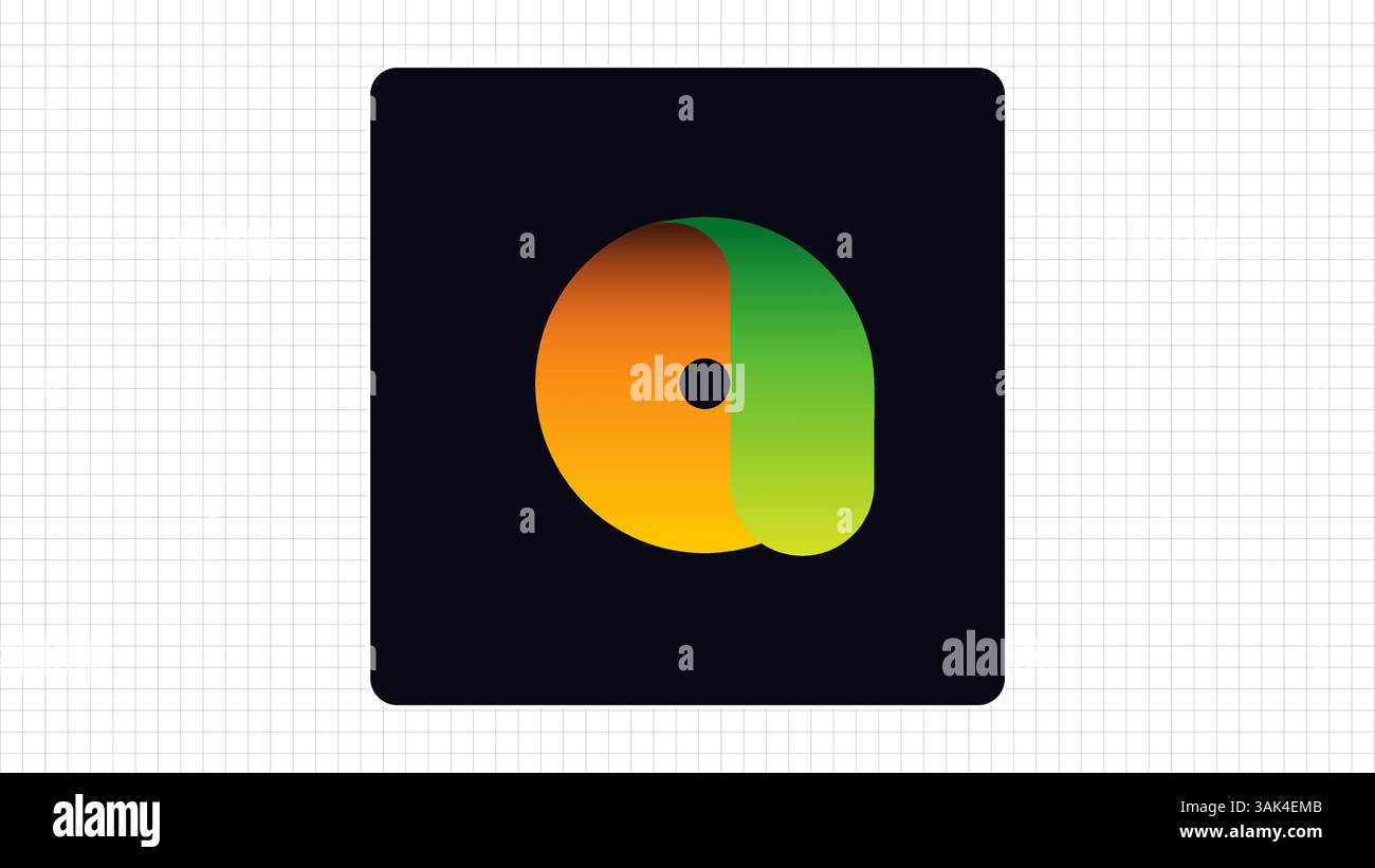 Letter A Multicolor Typografie Minimal Logo, Ein Letter einfaches und elegantes Logo Stock Vektor