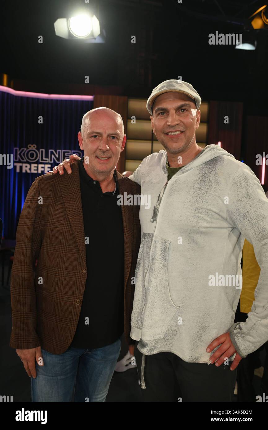 Ehemaliger Fussballprofis Mario Basler und Markus Babbel, l-r, zu Gast in der WDR Talkshow Kölner Treff *** ehemalige Fußballprofis Mario Basler und Markus Babbel, l r, als Gäste in der WDR Talkshow Kölner Treff Stockfoto