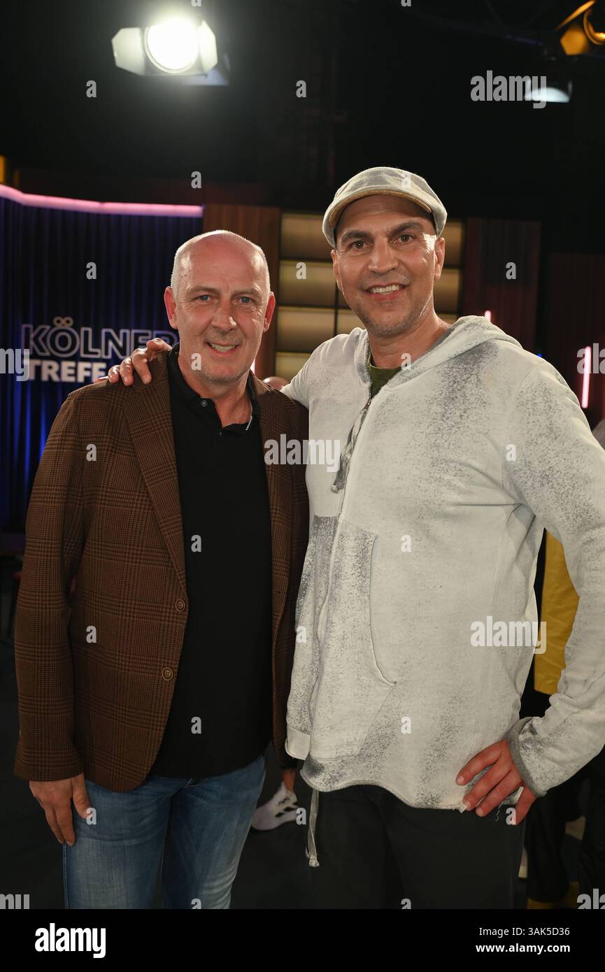 Ehemaliger Fussballprofis Mario Basler und Markus Babbel, l-r, zu Gast in der WDR Talkshow Kölner Treff *** ehemalige Fußballprofis Mario Basler und Markus Babbel, l r, als Gäste in der WDR Talkshow Kölner Treff Stockfoto
