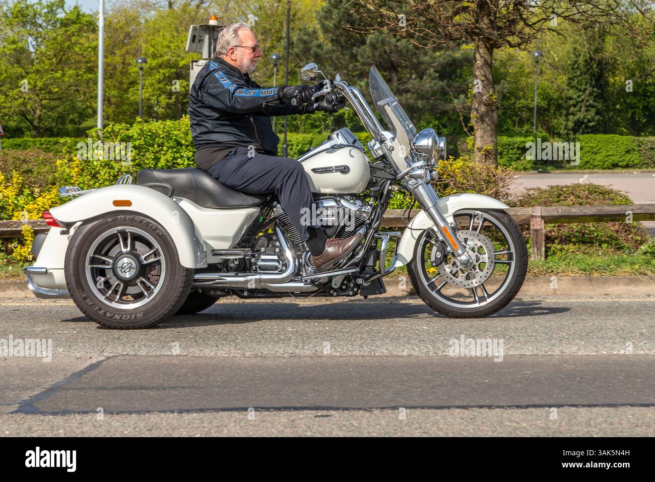 Northampton, Großbritannien. 12. April 2025. Northants V Twin Fahrradtour für wohltätige Zwecke für das Cynthia Spencer Hospiz für Harley und Buell Fahrer. Quelle: Keith J Smith./Alamy Live News. Stockfoto
