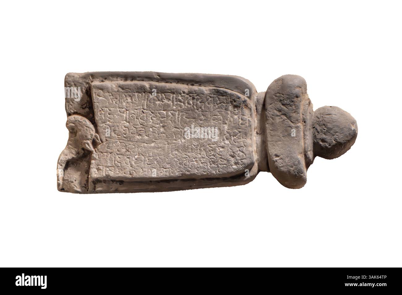 Khambeswari-Tempel Inschrift in Sanskrit-Sprache in Proto NAgri-Schrift, 13. Jahrhundert, Sonepur. Die Inschrift verzeichnet, dass Lord Kr Land gewährt wurde Stockfoto
