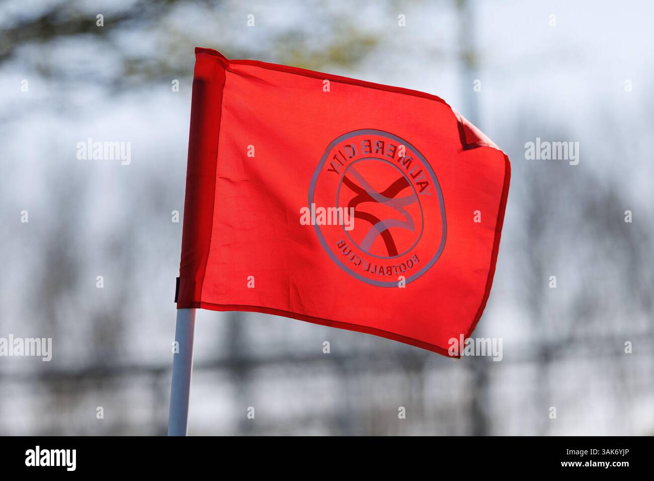Almere, Niederlande. April 2025. ALMERE, 12.04.2025, Yanmar-Stadion, Saison 2024/2025, Dutch Betnation Tweede Divisie Football. Jong Almere City FC - ADO20 Credit: Pro Shots/Alamy Live News Stockfoto