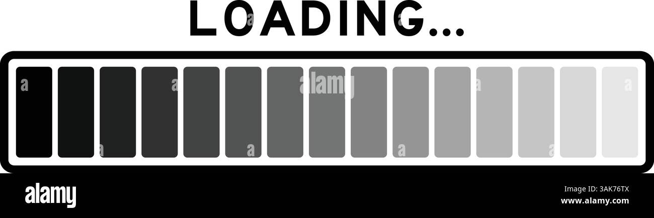 Vektorgrafik der Ladesymbole, Ladebalken, Fortschrittssymbol, Download-Fortschritt Stock Vektor