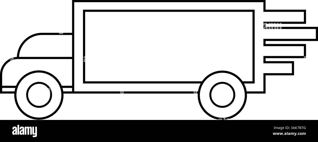 Minimalistischer Lieferwagen Stock Vektor