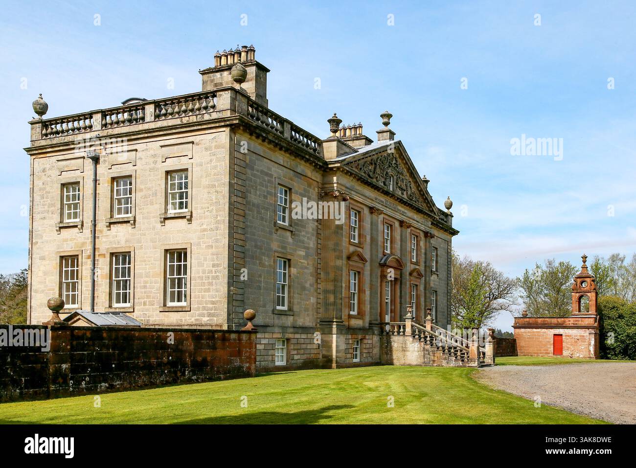 Das Auchinleck House wurde zwischen 1755 und 1760 von Alexander Boswell, 8. Laird of Auchinleck (1707–1782) und dem Vater von James Boswell (1740–1795) erbaut. Stockfoto