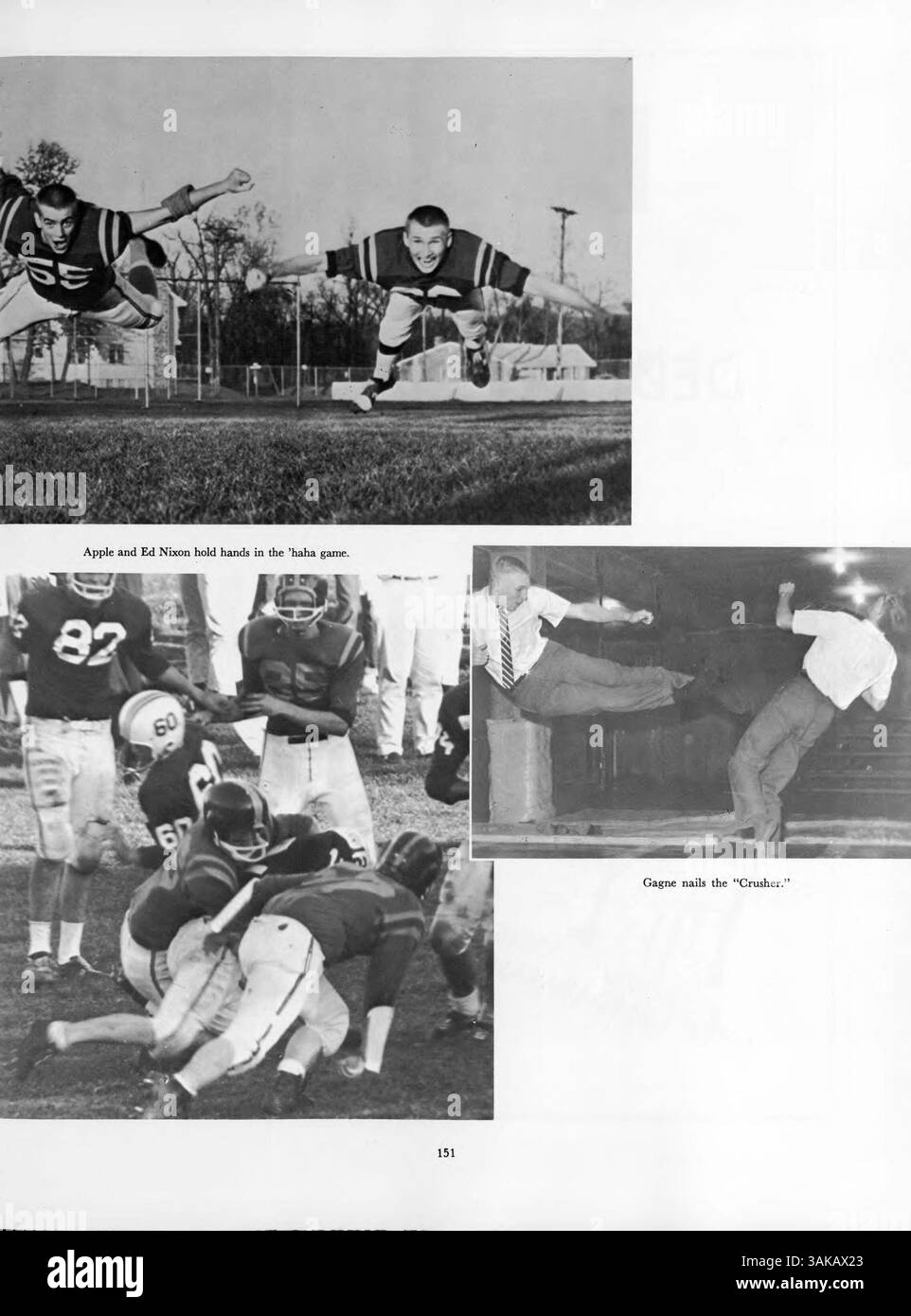 Die Ausgabe 1964 des Breck Yearbook, Mustang, beleuchtet die wichtigsten Momente, Studenten, Dozenten, Leichtathletik und außerschulischen Aktivitäten des akademischen Jahres 1963-1964. Stockfoto