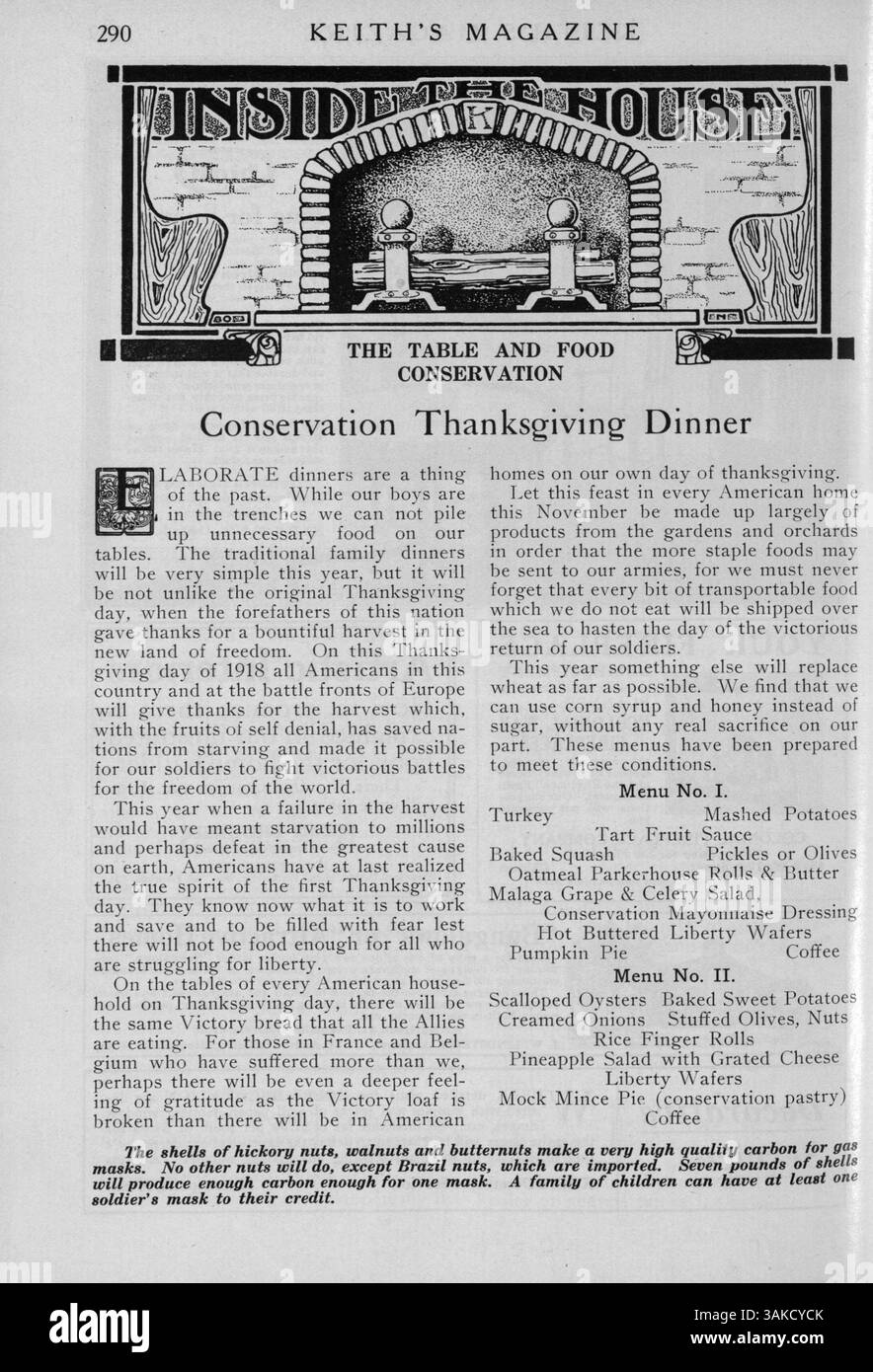 Dieses monatliche Magazin 1918, herausgegeben von Max L. Keith, präsentiert architektonische Entwürfe und Grundrisse für Wohnhäuser, Kirchen und Schulen. Jede Ausgabe enthält Artikel über Wohnbau, Innenarchitektur und Landschaftsarchitektur sowie Werbung für Baumaterialien. Stockfoto