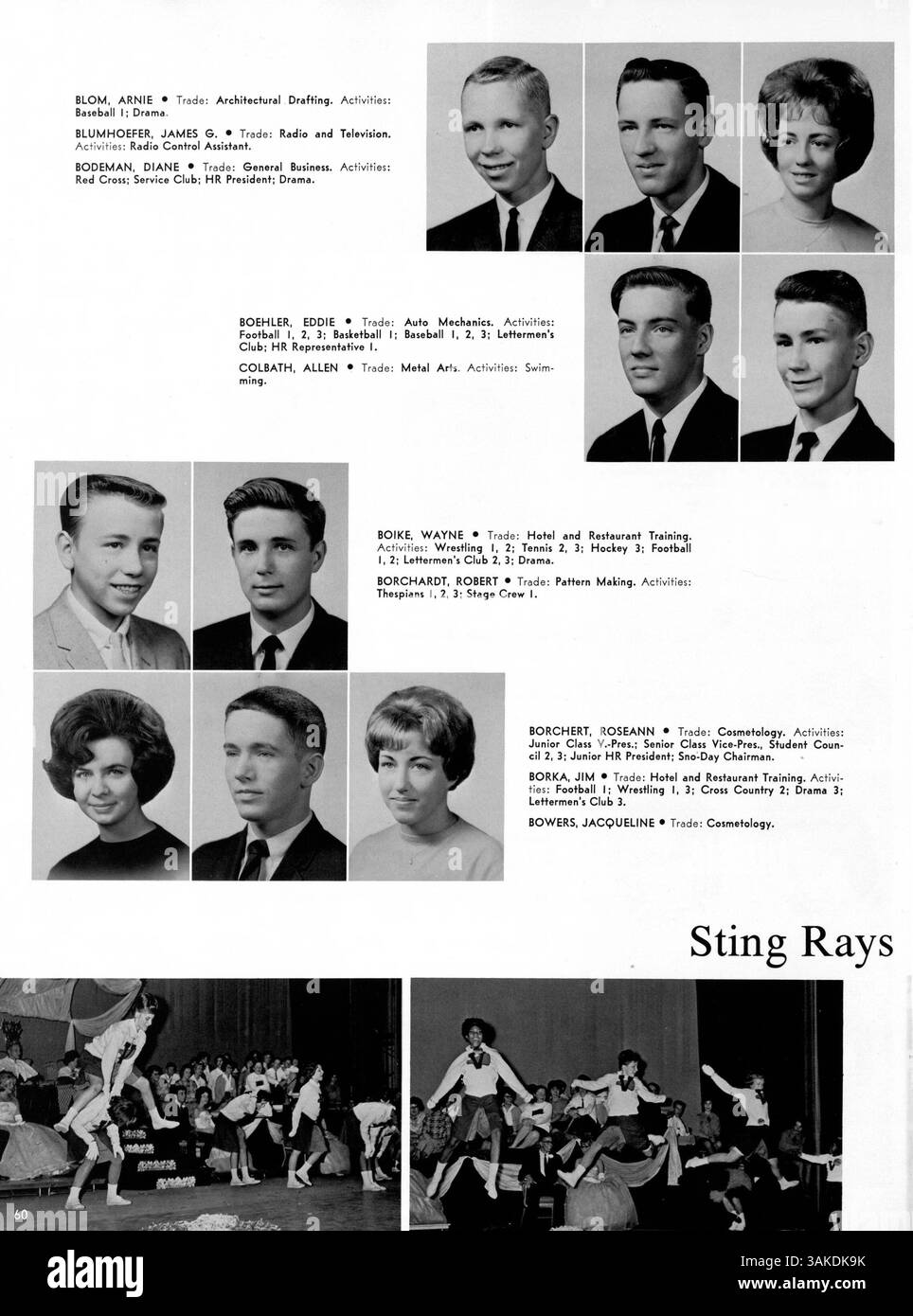 Dieses Jahrbuch dokumentiert das akademische Jahr 1963-1964 mit Schülern, Lehrern, außerschulischen Vereinen, Leichtathletik, und wichtige Ereignisse. Es beleuchtet die Geschichte und Beiträge der afroamerikanischen Zeit und bietet einen umfassenden Einblick in das Leben und die Leistungen der Studenten. Stockfoto