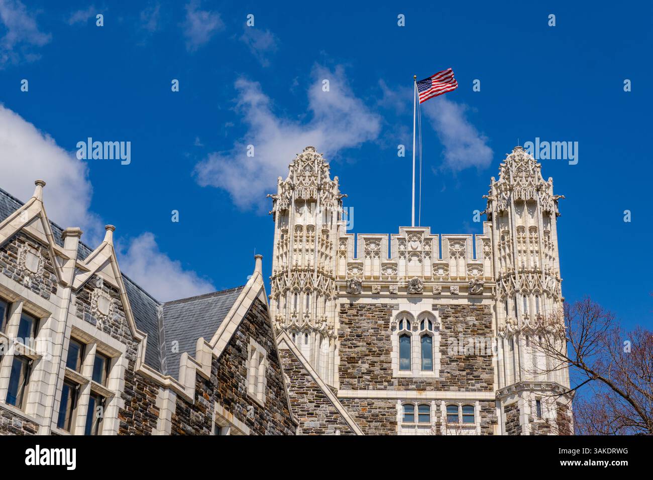 New York, New York, USA-8. April, City College Campus an der oberen Westseite von Manhattan. Stockfoto