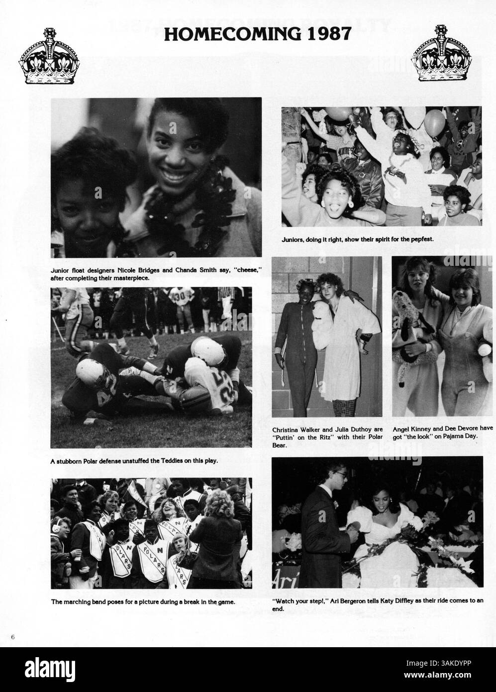 Das Polaris Jahrbuch 1988 der North High School zeigt Porträts von Schülern und Lehrkräften, sportliche Highlights, Clubs und wichtige Veranstaltungen aus dem Schuljahr 1987-1988. Stockfoto