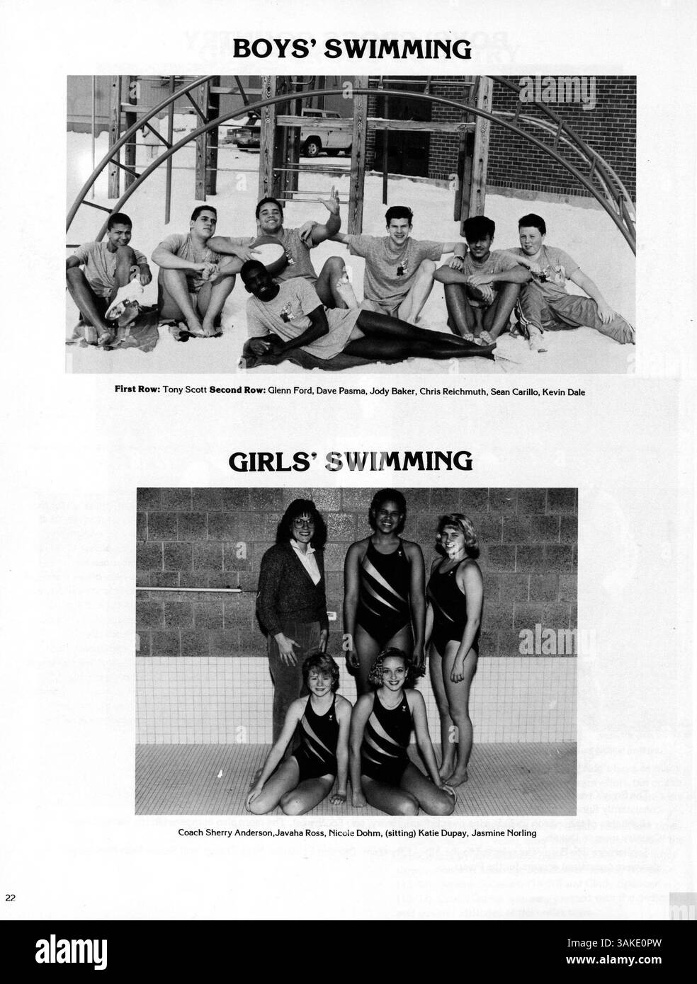 Das Polaris Jahrbuch 1988 der North High School dokumentiert das Leben von Studenten und Lehrkräften, Leichtathletik, Clubs und Großveranstaltungen während des Schuljahres 1987-1988. Stockfoto