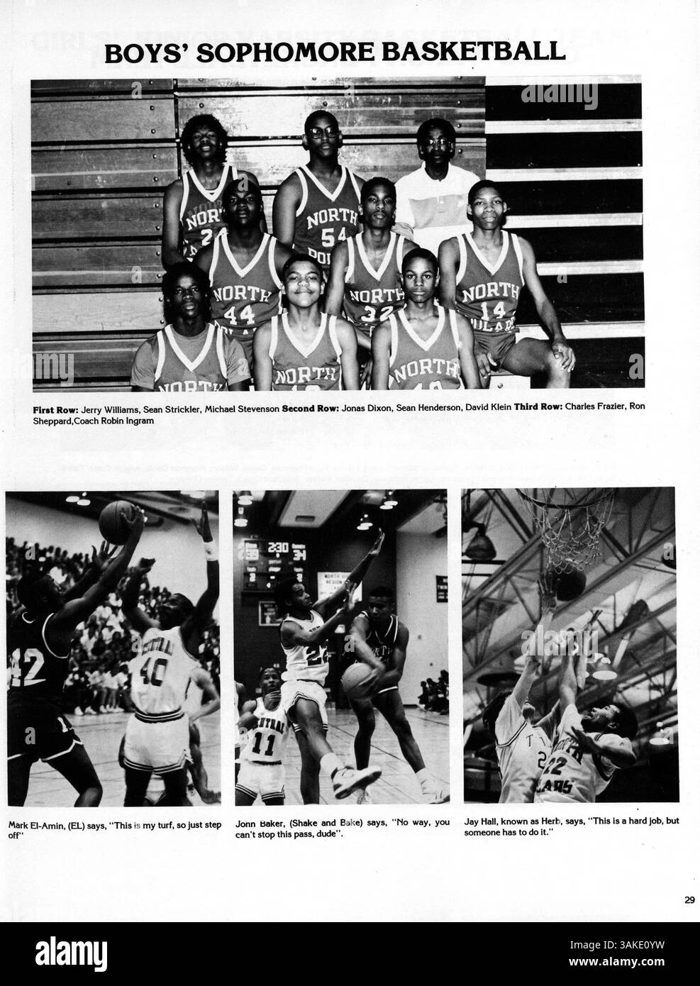 Dieses Polaris-Jahrbuch von der North High School 1988 enthält Schülerporträts, Lehrerfotos, Leichtathletik, Clubs und bemerkenswerte Veranstaltungen aus dem Schuljahr 1987-1988. Stockfoto