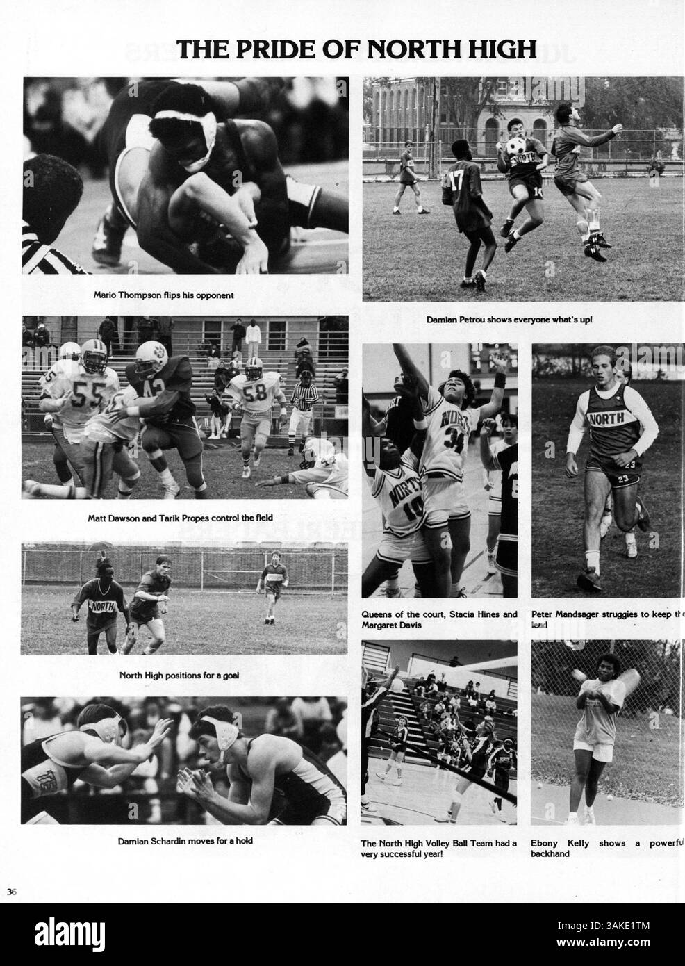 Dieses Polaris Jahrbuch 1988 der North High School zeigt Schüler, Dozenten, Vereine, Sportmannschaften und wichtige Veranstaltungen des Schuljahres 1987-1988. Stockfoto