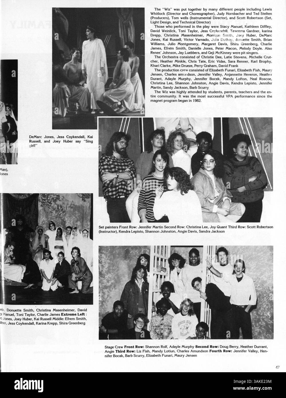 Das Polaris Jahrbuch 1988 der North High School enthält Fotos und Geschichten von Schülern, Lehrern, Sportveranstaltungen, Clubs und Aktivitäten aus dem Jahr 1987-1988. Stockfoto