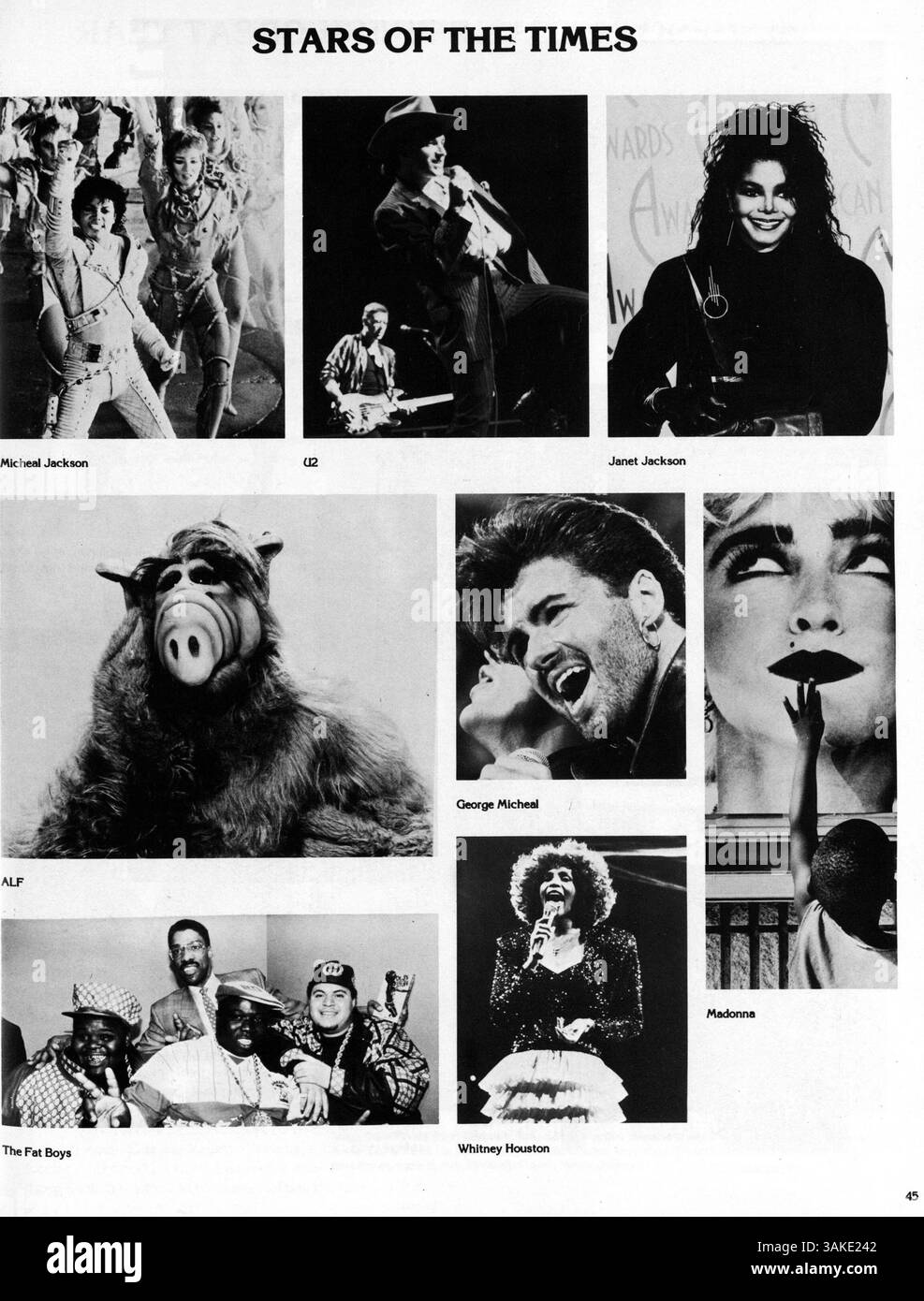 Dieses Jahrbuch der North High School dokumentiert die Schülerschaft, die Fakultät, die Sportmannschaften, die Vereine und die Veranstaltungen des akademischen Jahres 1987-1988. Stockfoto