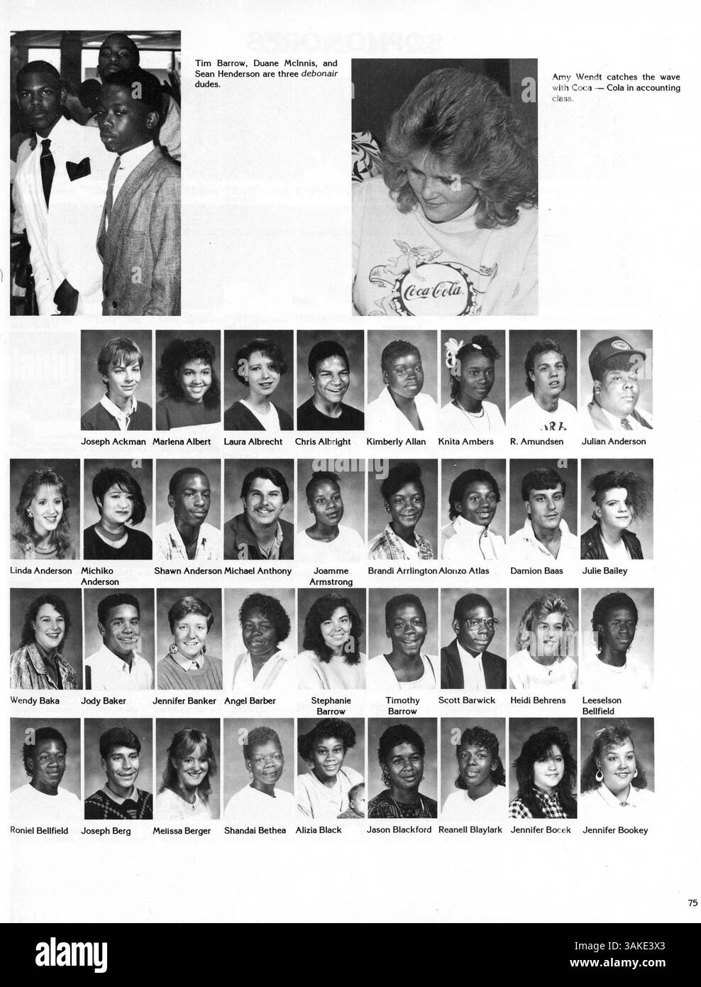 Dieses Highschool-Jahr, Polaris 1988, dokumentiert die wichtigsten Ereignisse, Studenten, Dozenten, Sport und außerschulische Aktivitäten des akademischen Jahres 1987-1988 an der North High School. Stockfoto