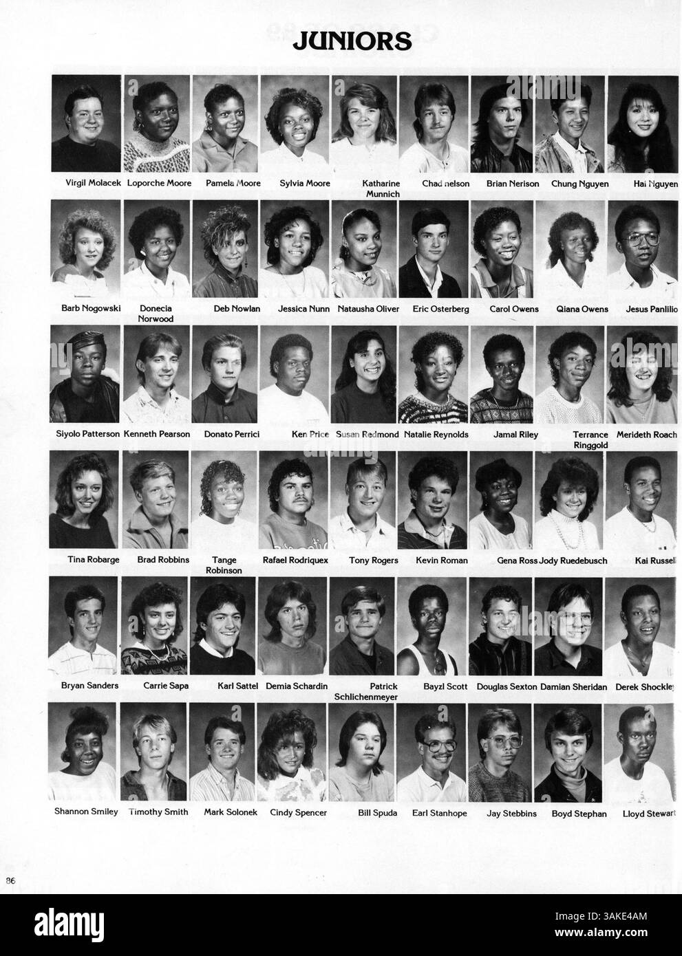 Das Polaris Jahrbuch 1988 der North High School zeigt Bilder und Veranstaltungen aus dem Schuljahr 1987-1988, darunter Schüler, Lehrer, Vereine und sportliche Aktivitäten. Stockfoto