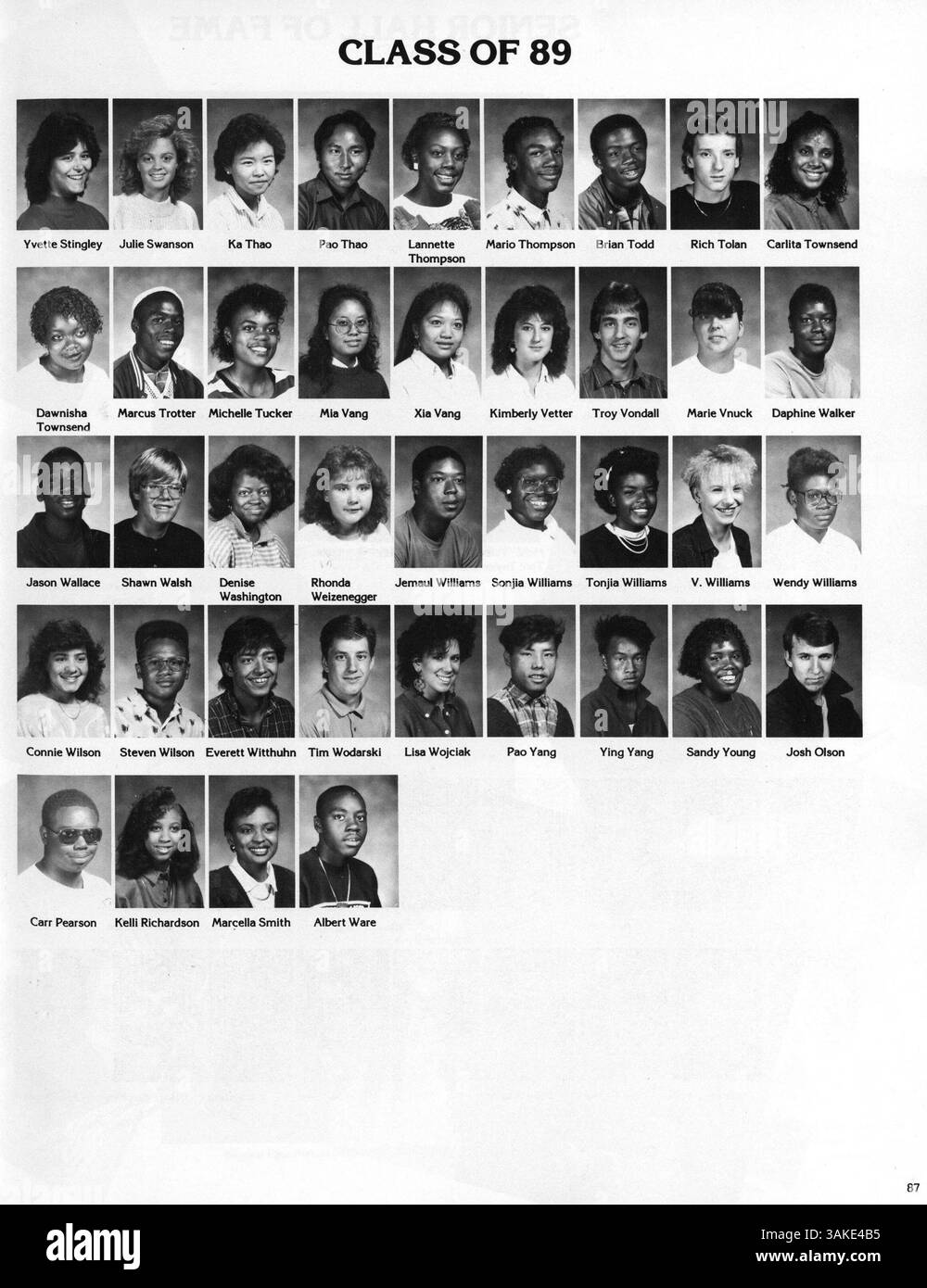 Das Polaris-Jahrbuch 1988 der North High School dokumentiert die Schülerschaft, die Fakultät, den Sport und die außerschulischen Aktivitäten des Schuljahres 1987-1988. Stockfoto