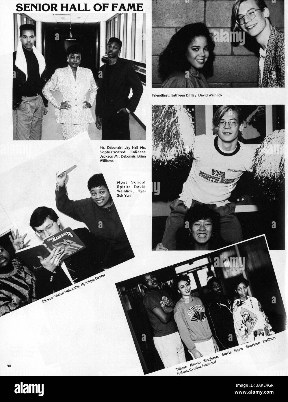 Das Polaris Jahrbuch 1988 fängt wichtige Momente aus dem Schuljahr 1987-1988 an der North High School ein und dokumentiert Studenten, Lehrkräfte, Leichtathletik und Schulclubs. Stockfoto