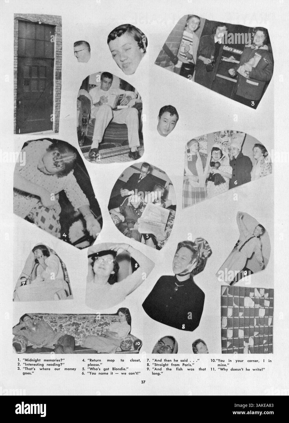 Das Jahrbuch des Lutherischen Bibelinstituts 1957, The Reflector, zeigt die Studenten, Lehrkräfte und Schlüsselveranstaltungen des akademischen Jahres 1956-1957 und hebt ihre Beteiligung am Schulleben und Aktivitäten hervor. Stockfoto