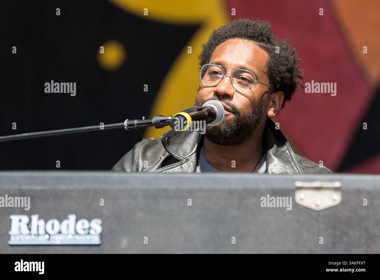 5. Mai 2017: New Orleans, Lousiana, USA S - PJ MORTON während des New Orleans Jazz & Heritage Festivals in New Orleans, Louisiana (Bild: © Daniel DeSlover via ZUMA Wire) Stockfoto