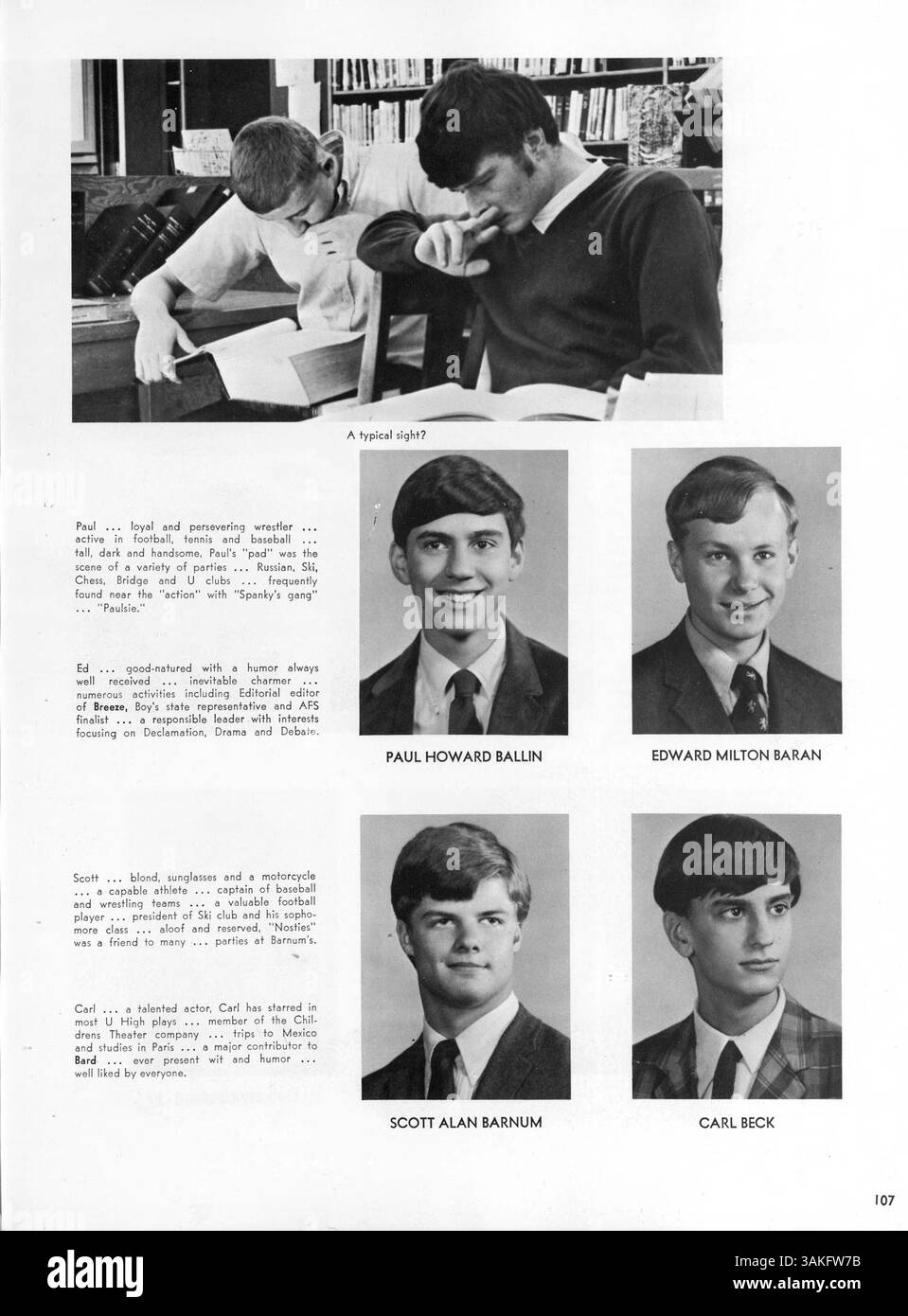 Das High Yearbook der Universität 1968, Bisbila 68, dokumentiert die Erfahrungen von Schülern, Lehrern, Vereinen, Leichtathletik und Veranstaltungen während des Schuljahres 1967-1968 und betont die Geschichte der afroamerikanischen Studenten und ihre Leistungen. Stockfoto