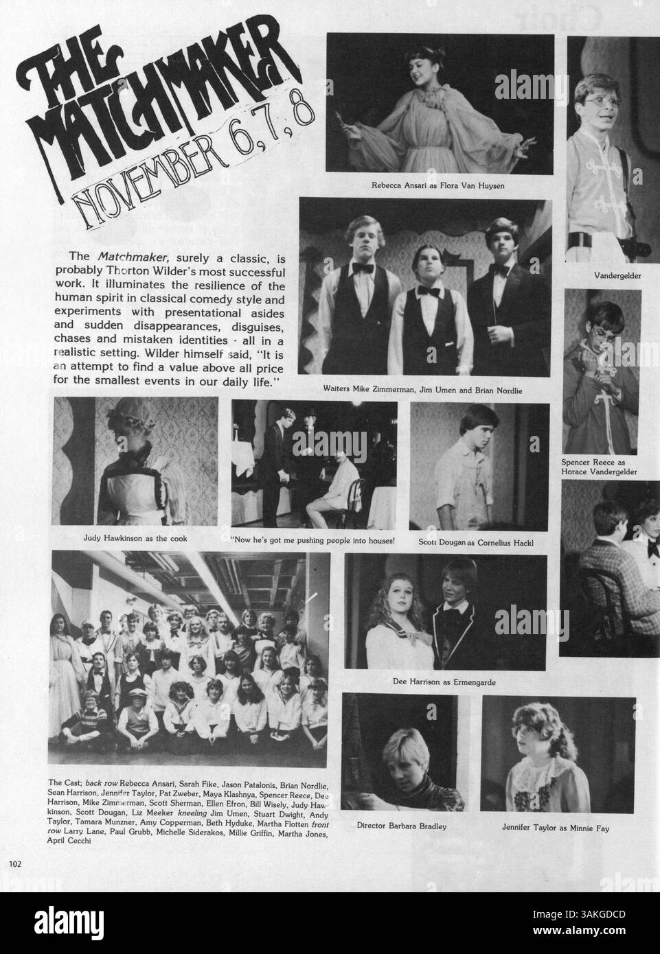 Das Jahrbuch „Breck Mustang“ 1981 dokumentiert die Aktivitäten der Schüler, Vereine, Leichtathletik, Lehrkräfte und Veranstaltungen, die das Schuljahr 1980-1981 an der Breck High School geprägt haben. Stockfoto