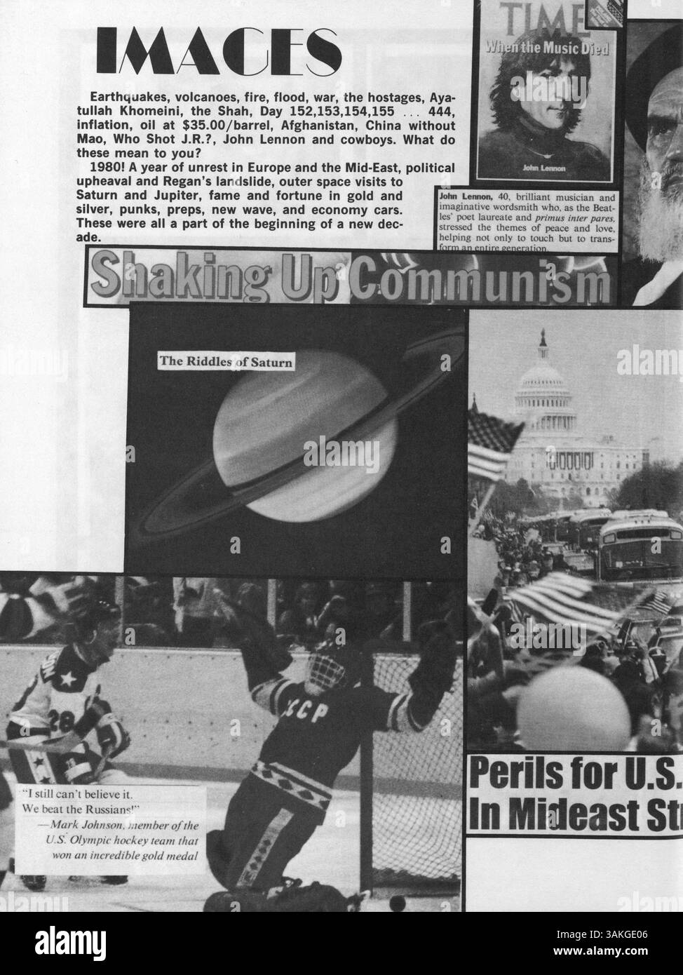 Das Jahrbuch „Breck Mustang“ 1981 präsentiert die Erfolge, Leichtathletik, Vereine und Veranstaltungen, die das Schuljahr 1980-1981 an der Breck High School geprägt haben. Stockfoto