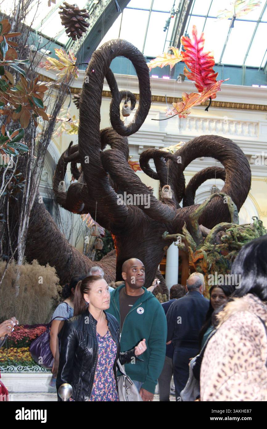 Das Conservatory and Botanical Gardens im Bellagio Resort in Las Vegas Samstag, 30. November 2013. Es ist kostenlos und 365 Tage im Jahr geöffnet, wo rund 140 Gartenbauunternehmen ihr Aussehen mehrmals im Jahr gestalten und ändern, um der Saison gerecht zu werden. (Kreditbild: © Barry Sweet/ZUMAPRESS.com) Stockfoto