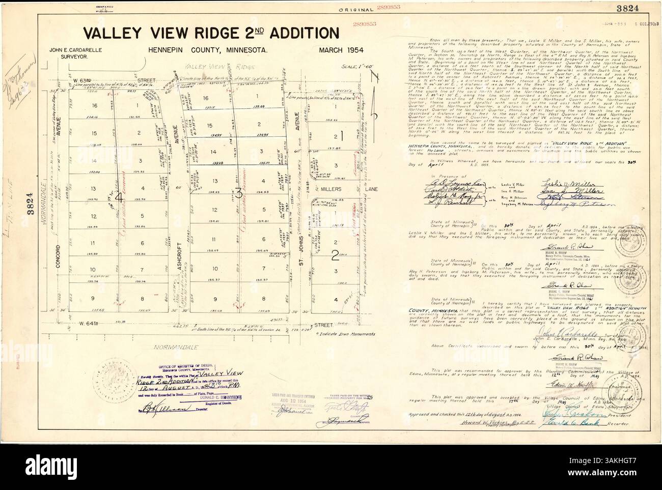 Valley View Ridge 2nd Addition bezieht sich auf die zweite Phase der Valley View Ridge Immobilienentwicklung, eine Wohnerweiterung in der Gegend. Stockfoto