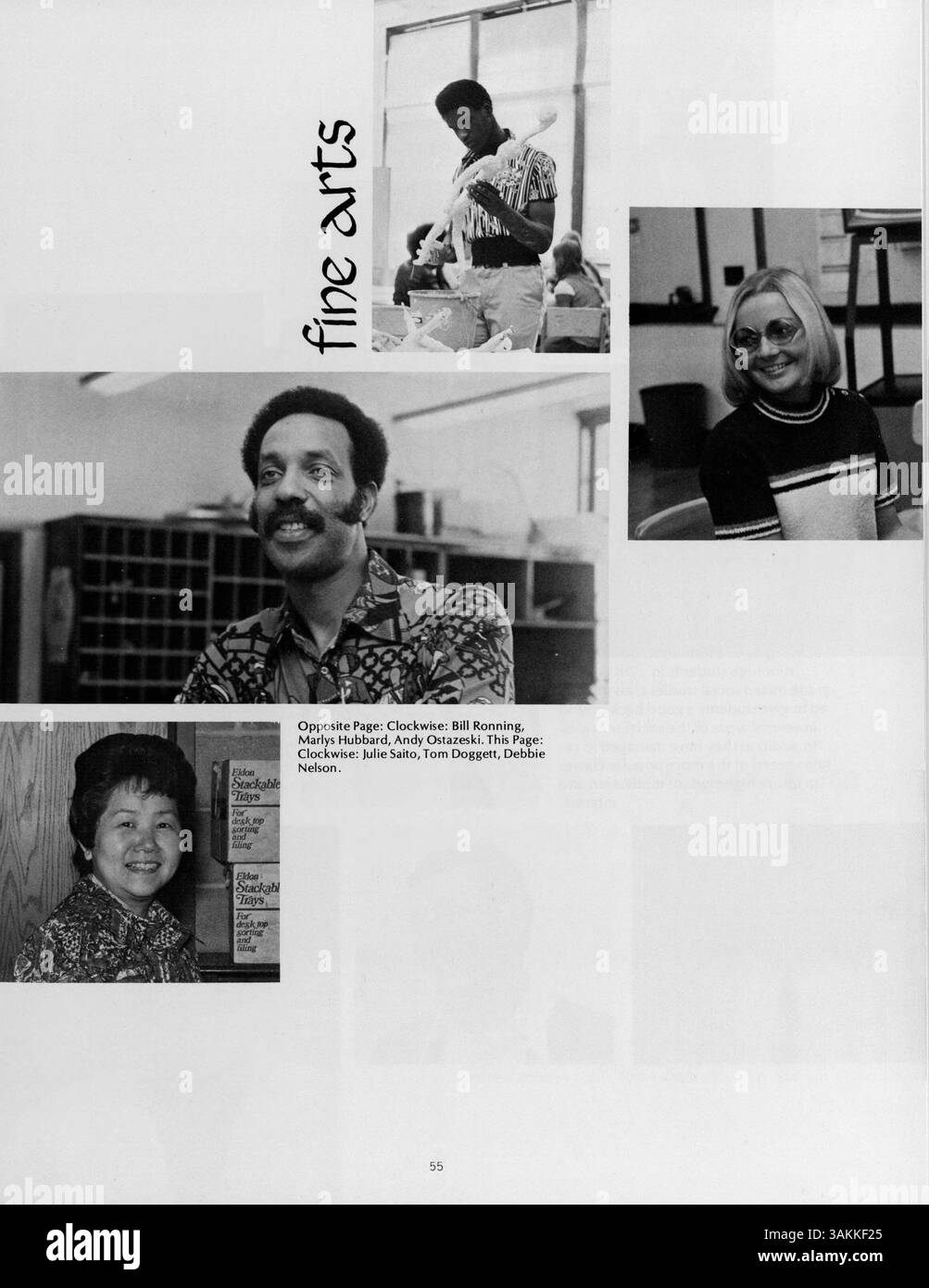 In diesem Jahrbuch „Collage“ 1974 der Marshall-University werden Studenten, Dozenten, Leichtathletik, Vereine und Veranstaltungen aus dem Schuljahr 1973-1974 vorgestellt. Stockfoto