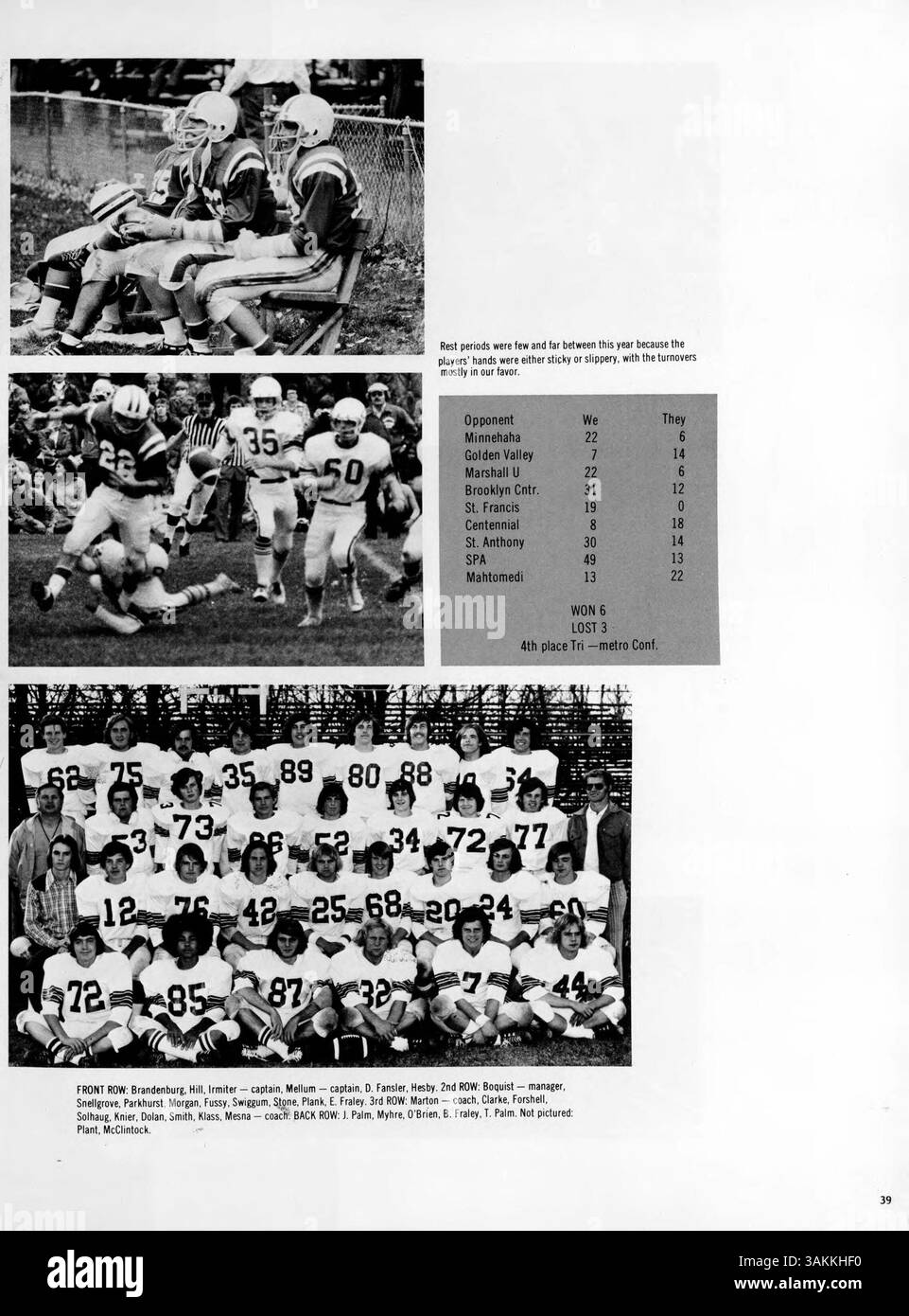 Dieses Jahrbuch „Bravura“ von der Blake High School 1975 spiegelt das vielfältige Leben und die Aktivitäten der Schüler wider und dokumentiert Leichtathletik, Clubs, Lehrkräfte und afroamerikanische Geschichte. Stockfoto