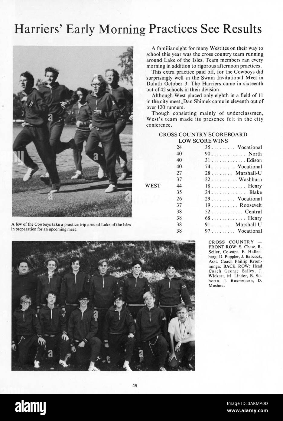 Die Ausgabe 1971 des „Hesperian“ Jahrbuchs der West High enthält Porträts von Schülern, Lehrerprofile, sportliche Highlights und konzentriert sich auf die Integration der afroamerikanischen Geschichte in die breitere Schulgemeinschaft. Stockfoto
