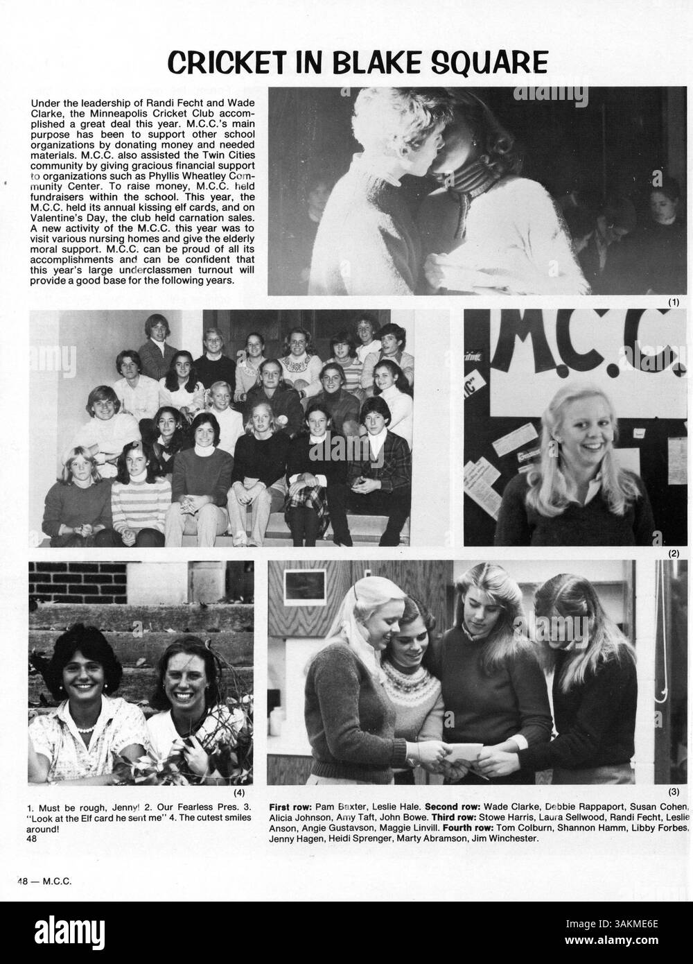 Das Jahrbuch der Blake High School 1981, „Reflections“, dokumentiert das Schuljahr 1980-1981 und konzentriert sich auf Schüler, Lehrer, Leichtathletik und andere große Schulveranstaltungen. Stockfoto