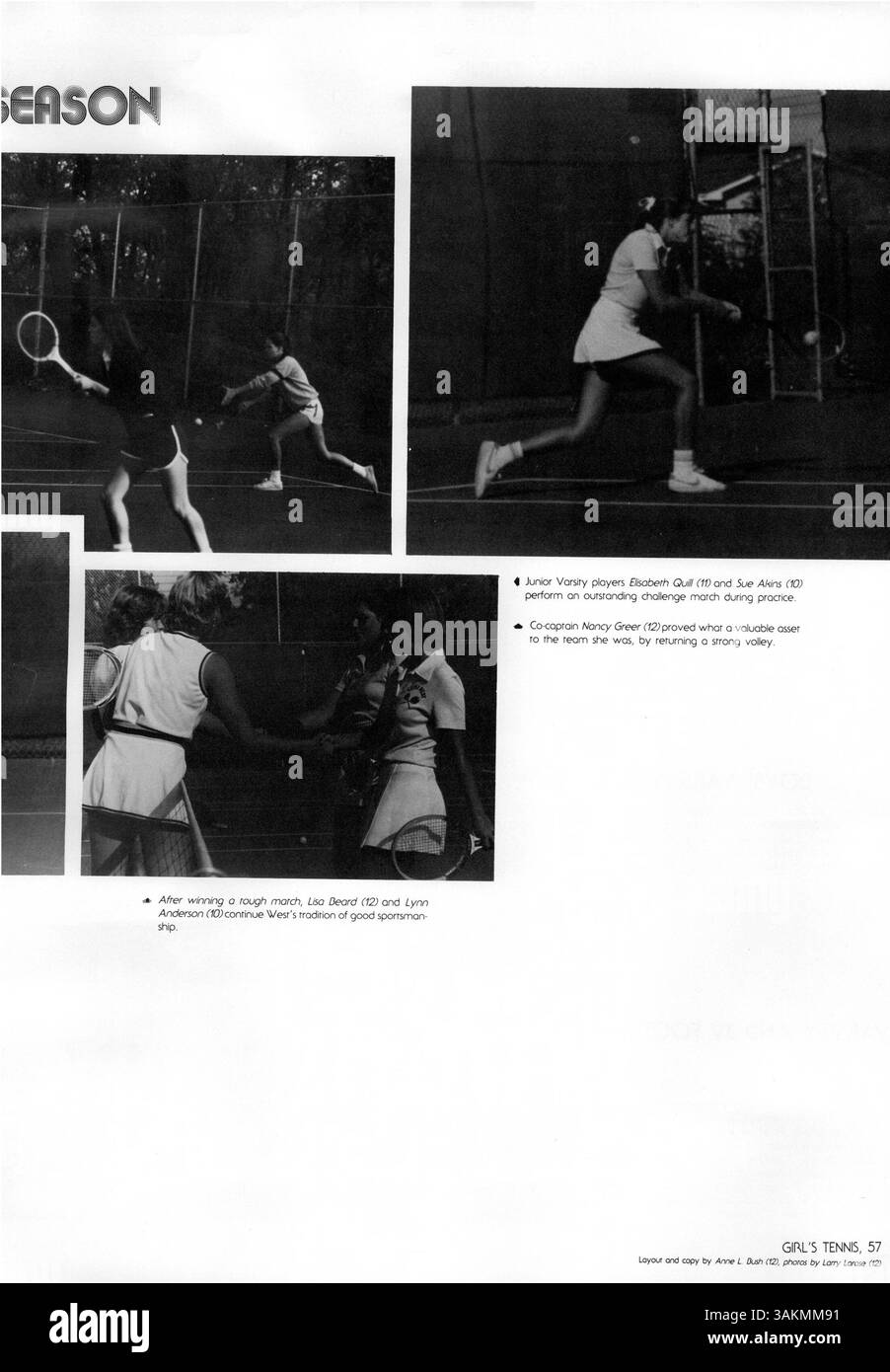 Dieses Jahrbuch 1981 von der Edina West High erfasst die wichtigsten Momente des Schuljahres, von Schülern und Lehrern bis hin zu außerschulischen Aktivitäten und Sportarten. Stockfoto