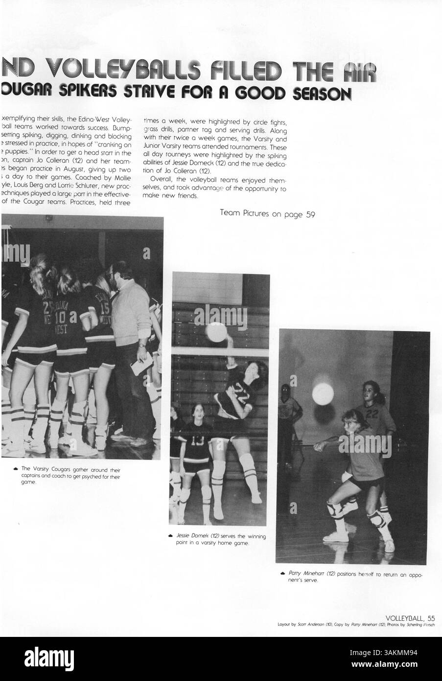 Das Windigo Jahrbuch 1981 der Edina West High School zeigt Schüler, Lehrer, Vereine, Leichtathletik und wichtige Schulveranstaltungen aus dem Schuljahr 1980-1981. Stockfoto