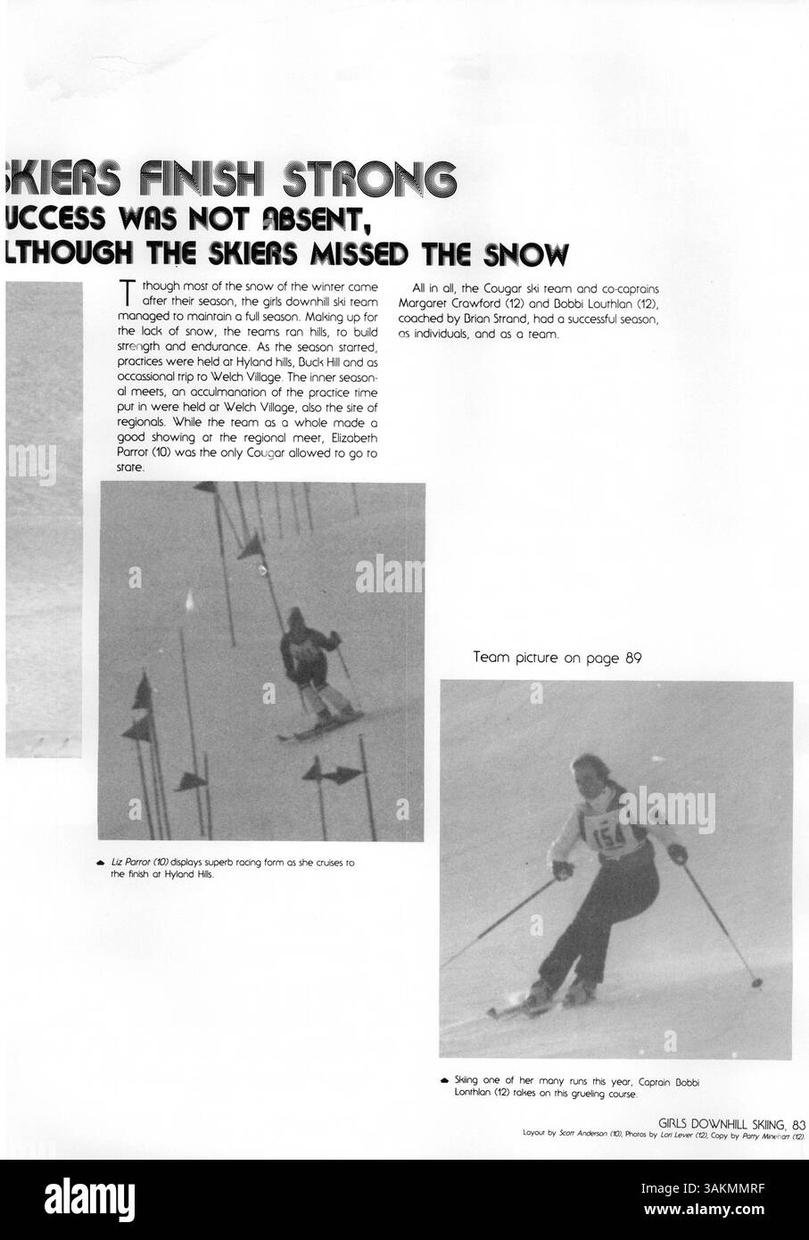 Das Jahrbuch Windigo '81 der Edina West High bietet eine Aufzeichnung des Schuljahres 1980-1981 und beleuchtet die akademischen, sportlichen und sozialen Erfahrungen von Schülern, Lehrkräften und Mitarbeitern. Stockfoto