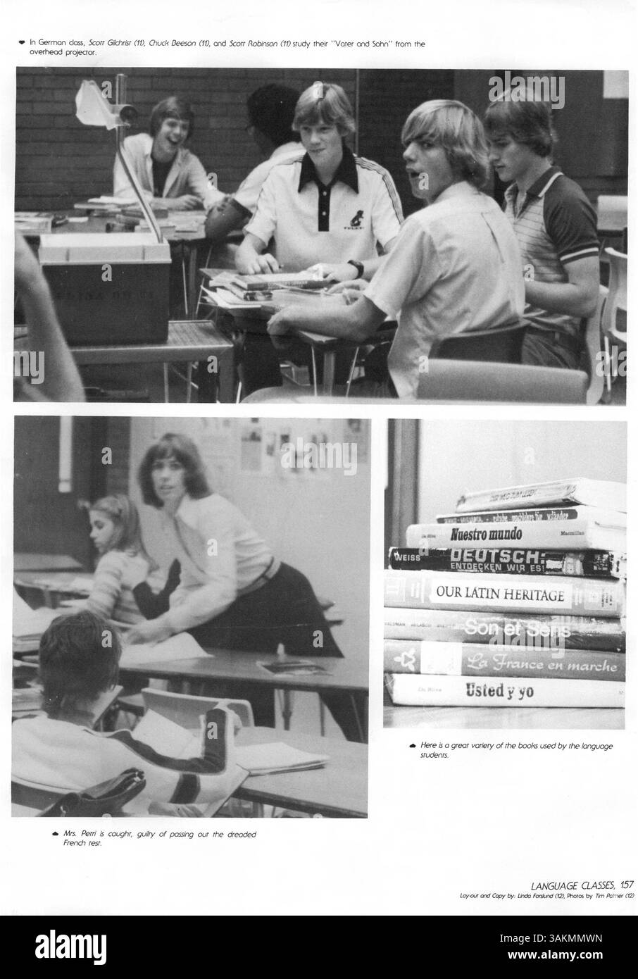 Das Windigo-Jahrbuch 1981 der Edina West High erfasst die Schülerschaft, die Lehrkräfte, die Leichtathletik, die Schulclubs und andere Schulveranstaltungen und bietet eine visuelle Aufzeichnung des akademischen Jahres 1980-1981. Stockfoto