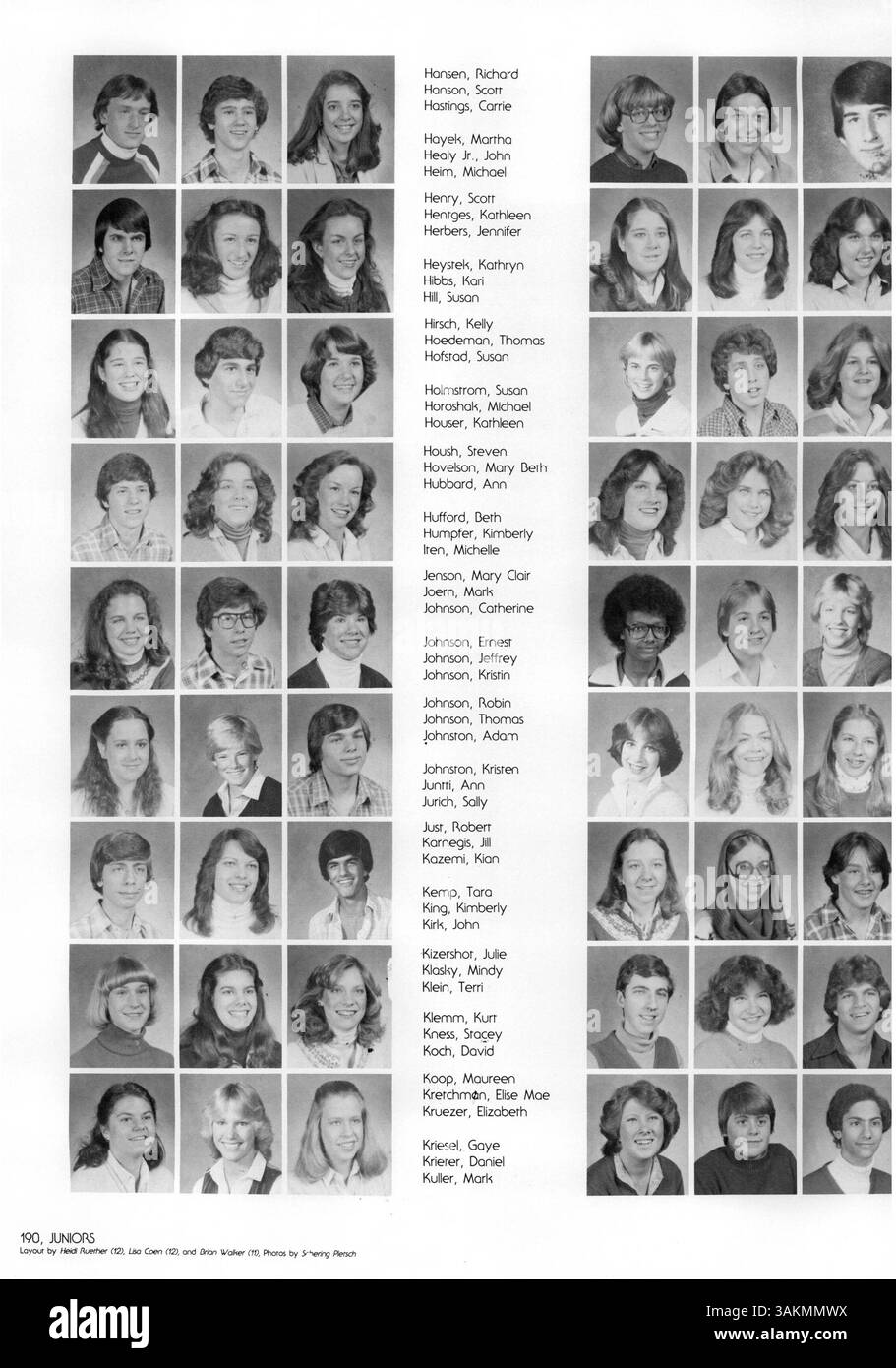 Diese Ausgabe des Windigo Jahrbuchs der Edina West High dokumentiert die Schüler, Lehrer, Sportveranstaltungen, Schulvereine und andere wichtige Aktivitäten aus dem akademischen Jahr 1980-1981. Stockfoto