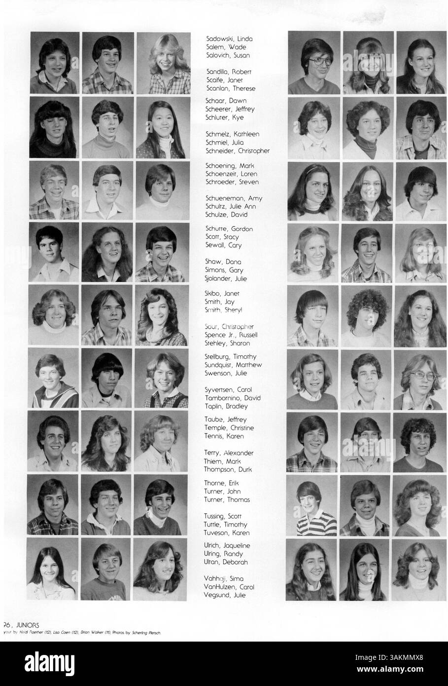 Dieses Jahrbuch der Edina West High School für das akademische Jahr 1980-1981 beleuchtet das Leben der Schüler, die Lehrkräfte, den Sport und verschiedene Schulclubs und Veranstaltungen. Stockfoto