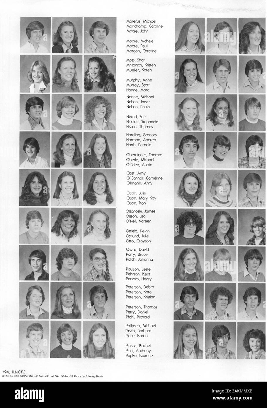 Diese Ausgabe des Windigo Jahrbuchs der Edina West High School fängt unvergessliche Momente des Schuljahres 1980-1981 ein, darunter sportliche Leistungen, Schülerporträts, Beiträge der Lehrkräfte und Aktivitäten des Schulclubs. Stockfoto
