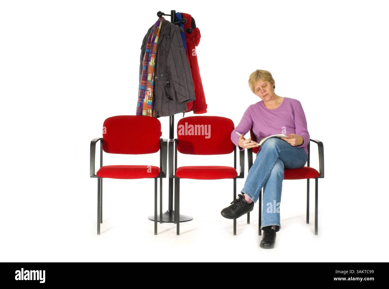 Wartezimmer beim Arzt oder Krankenhaus Stockfoto