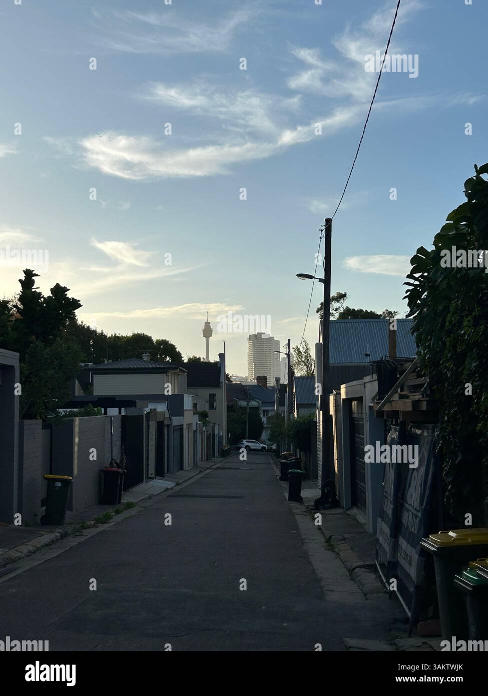 Sydney-Straßenansicht - Smartphone-aufgenommenes Stockfoto