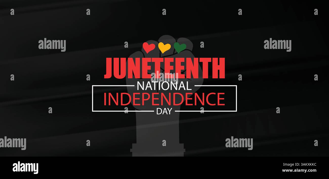 Juneteenth Undependence Day Eine historische Perspektive am 19. Juni Stock Vektor