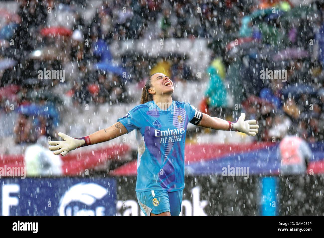Barcelona, Spanien. März 2025. Misa Rodriguez feiert den Sieg in der spanischen Frauenliga, Liga F, dem Fußballspiel zwischen dem FC Barcelona und Stockfoto