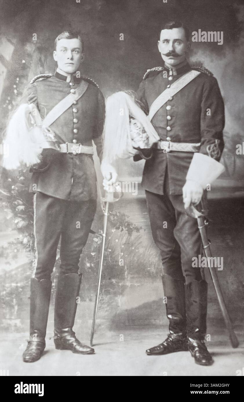 Offiziere der 4. (Royal Irish) Dragoon Guards, um 1908. Stockfoto