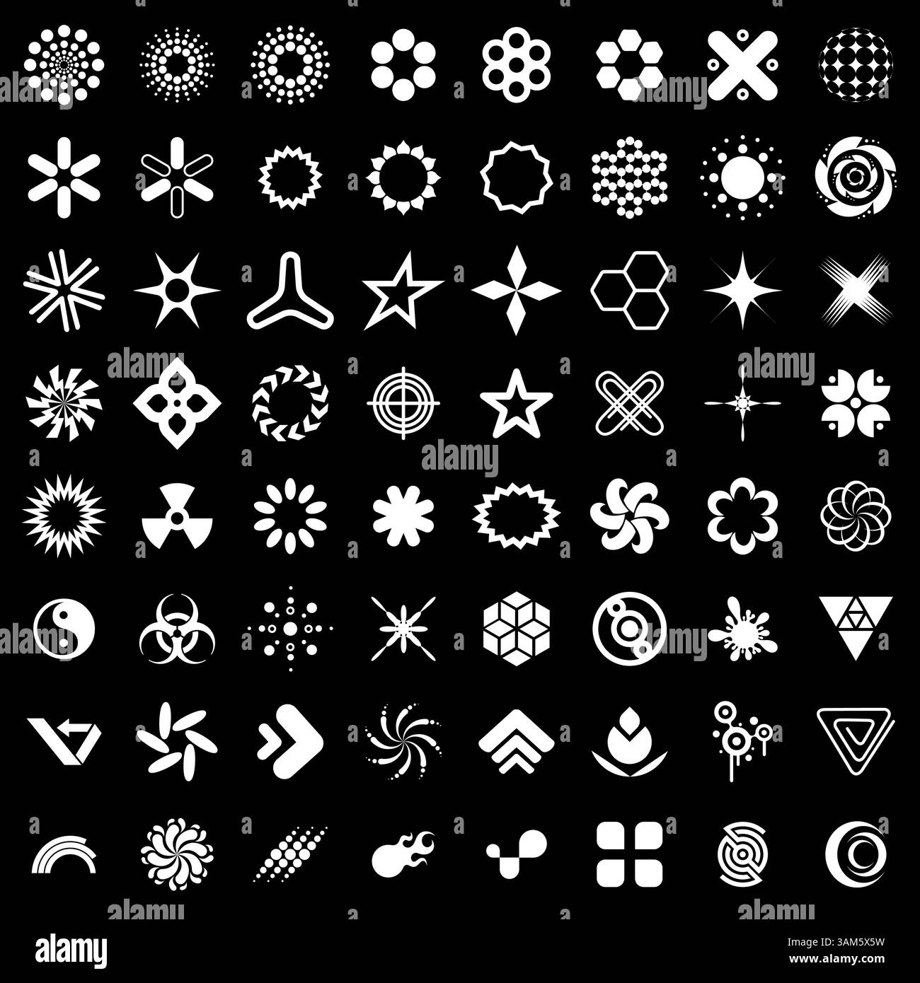 Abstrakte Symbole Vektorsymbole gesetzt Stock Vektor